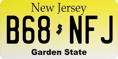 NJ license plate B68NFJ