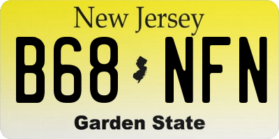 NJ license plate B68NFN