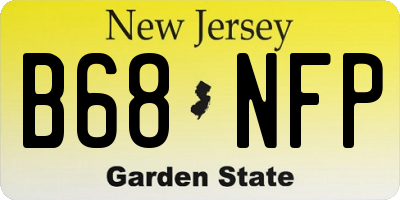 NJ license plate B68NFP