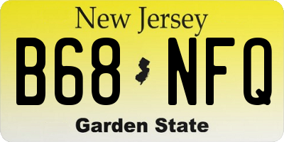 NJ license plate B68NFQ