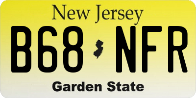 NJ license plate B68NFR