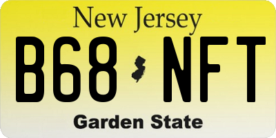 NJ license plate B68NFT
