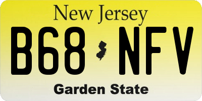 NJ license plate B68NFV