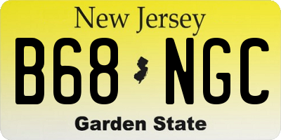 NJ license plate B68NGC