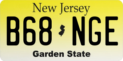 NJ license plate B68NGE