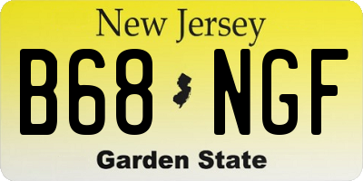 NJ license plate B68NGF