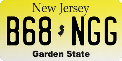 NJ license plate B68NGG