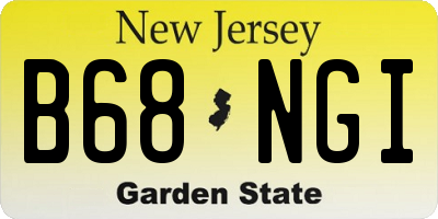NJ license plate B68NGI