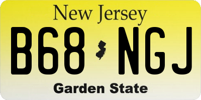 NJ license plate B68NGJ