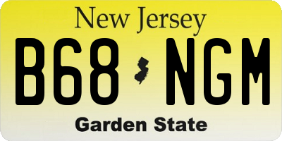 NJ license plate B68NGM