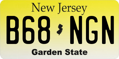 NJ license plate B68NGN