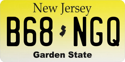 NJ license plate B68NGQ