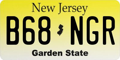 NJ license plate B68NGR