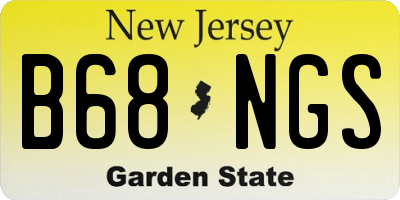NJ license plate B68NGS