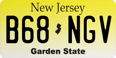 NJ license plate B68NGV
