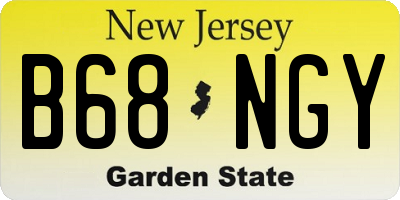 NJ license plate B68NGY