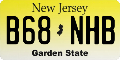 NJ license plate B68NHB