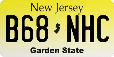 NJ license plate B68NHC