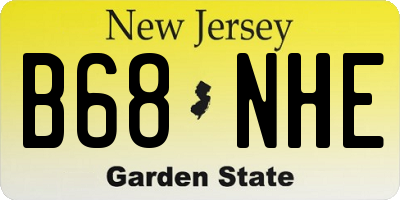 NJ license plate B68NHE
