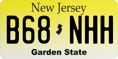 NJ license plate B68NHH