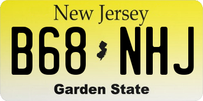 NJ license plate B68NHJ