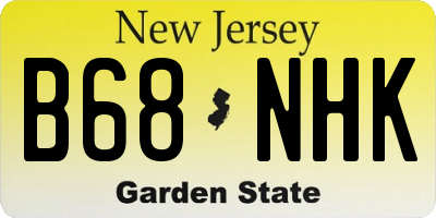 NJ license plate B68NHK