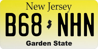 NJ license plate B68NHN