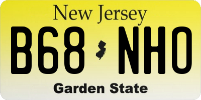 NJ license plate B68NHO