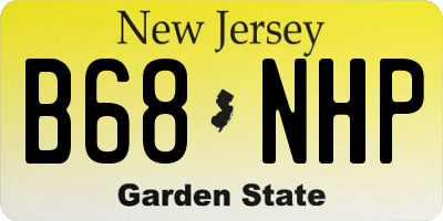 NJ license plate B68NHP