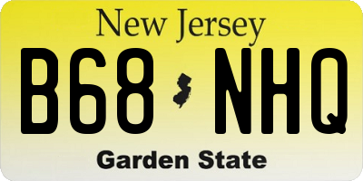 NJ license plate B68NHQ
