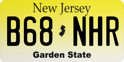 NJ license plate B68NHR