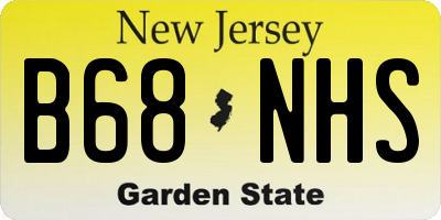 NJ license plate B68NHS