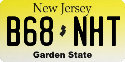 NJ license plate B68NHT