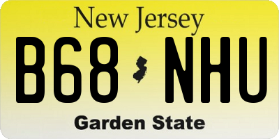 NJ license plate B68NHU