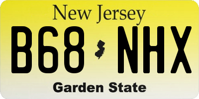 NJ license plate B68NHX