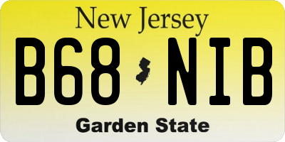 NJ license plate B68NIB