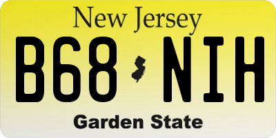 NJ license plate B68NIH