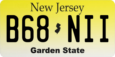 NJ license plate B68NII