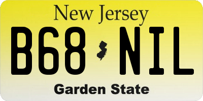 NJ license plate B68NIL