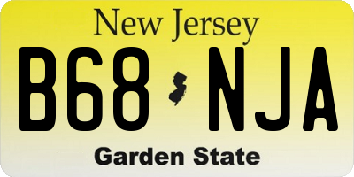 NJ license plate B68NJA