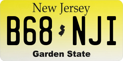 NJ license plate B68NJI
