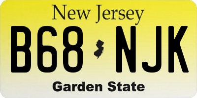 NJ license plate B68NJK