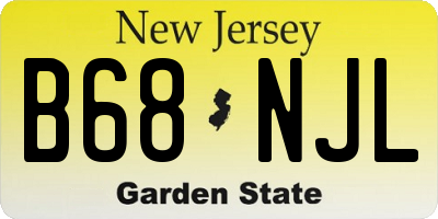 NJ license plate B68NJL