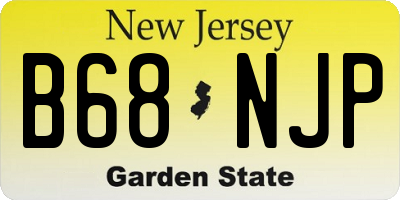 NJ license plate B68NJP