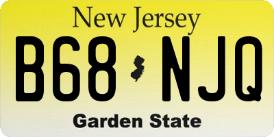 NJ license plate B68NJQ