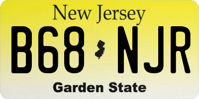 NJ license plate B68NJR