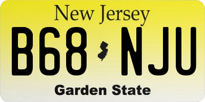 NJ license plate B68NJU