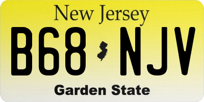 NJ license plate B68NJV