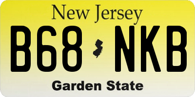NJ license plate B68NKB