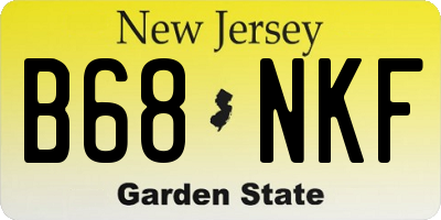 NJ license plate B68NKF